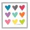 Stupell Industries Watercolor Cute Hearts Love Framed Wall Art